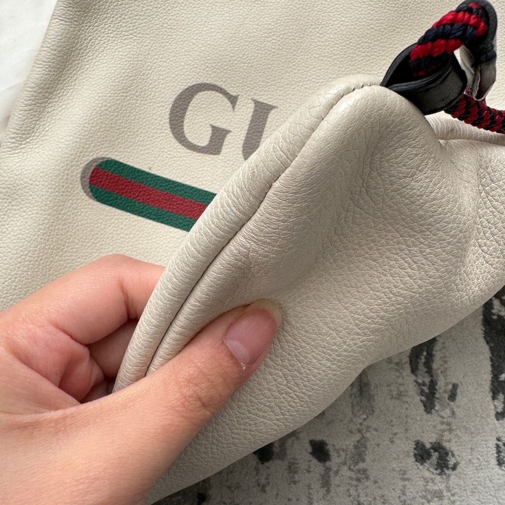 Gucci Leather Drawstring Backpack - image 8